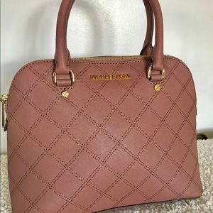 Michael Kors Cindy Dome Satchel Dusty Rose